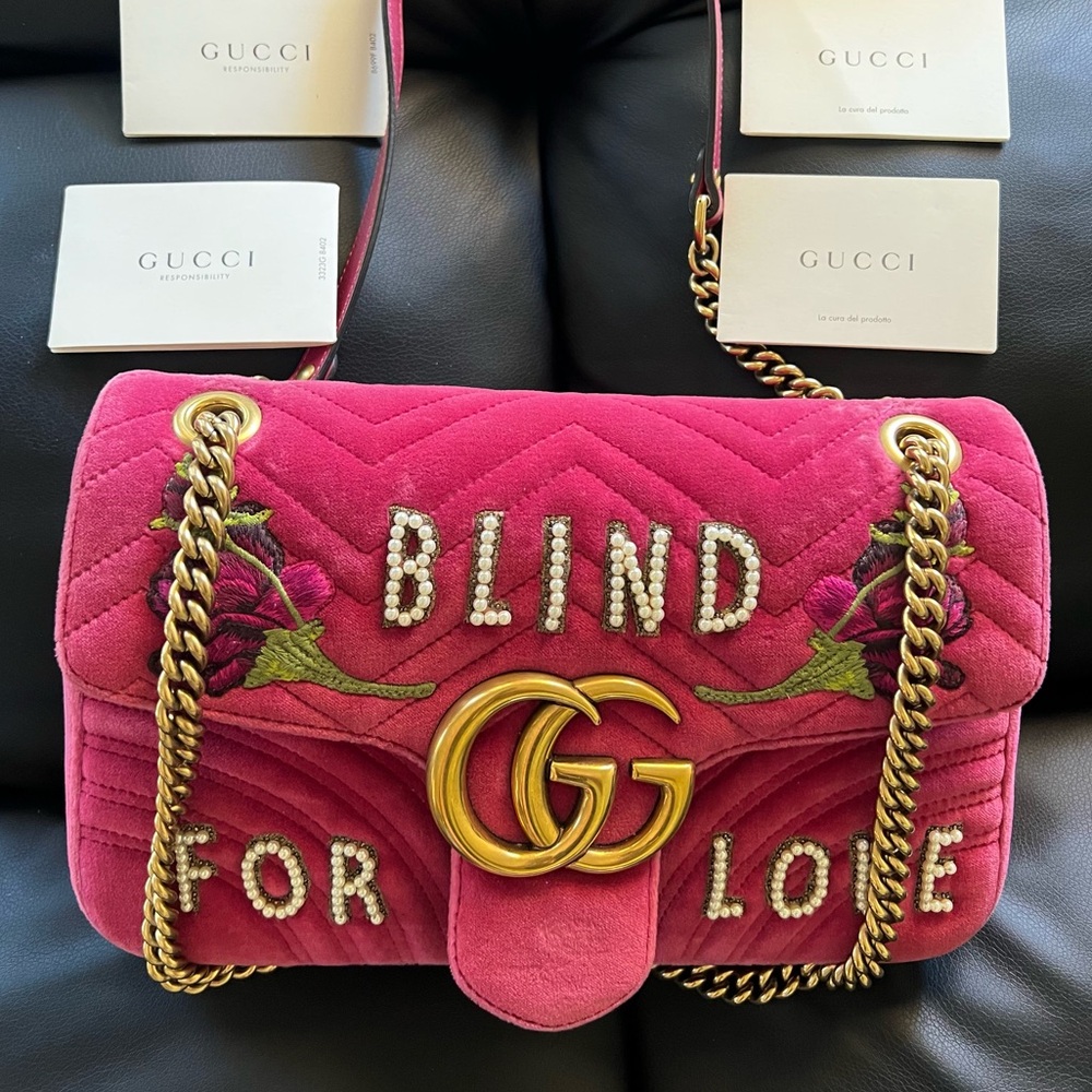 Sold locally ✨ Gucci Blind for Love Velvet Matelasse 💕 sold locally